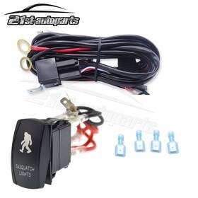 21stwi005 21st Led Light Bar Wiring Harness Kit Sasquatch 5pin Rocker Switch -2 Leads 12v