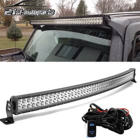 54689 21st Roof 50 Inch Combo Cruved Led Light Bar Wire Switch Kit For 2006-2010 Hummer H3 H3t