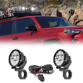 80102001 21st 5 Inch 45w Round Pod Roof Rack Bull Bar Mounts Wire Kit For Toyota Corolla 4runner
