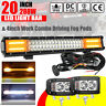 22126c Aaiwa White Amber Strobe Led Light Bar Work Combo Driving