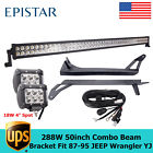 288cm3ephsb7618s Bigboytoyshop Led Light Bar Combo Yj Wrangler Bracket Pods Wiring