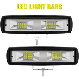 9070511 2pcs 48w Led Work Light Bar Spot Flood Offroadd Driving Lamp For Jeep Wrangler