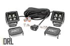 70903blkdrla Rough Country Suspension Square Drl Cree Led Light Black Background