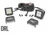 70903drla Rough Country Suspension Square Cree Led Lights Pair Chrome Series