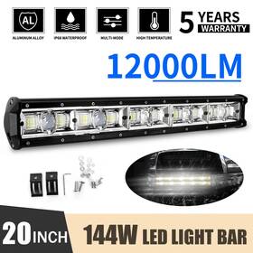 5144c-1 Aaiwa Yellow Strobe 20 Inch Slim Single Row Led Work Light Bar Off Road Atv Golf Car