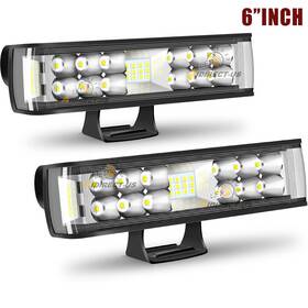 Eg-qplw16036-2 Aaiwa 2pcs 6 Inch Led Light Bar Pods Spot Flood Combo Driving Fog Lights For Offroad