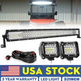 Aaiwa Plb05180c 32 Inch Led Light Bar Combo For Kubota Rtv-x1100c X1120/d X1140 X900 Xg850 400ci