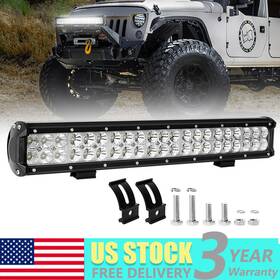 Qplb011260ccar Aaiwa 20inch Led Light Bar Dual Row Spot Flood Combo Work Ute Truck Suv Atv 22ftft