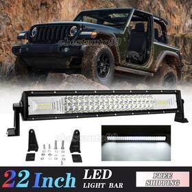 Qplb05120c Aaiwa 22 Inch 240w Led Light Bar Tri Row Spot Flood Combo Work 4wd Truck Suv Atv 24