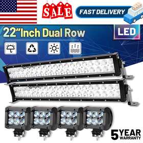 Accbetter 888715027099 2pcs 22 Inch 1200w Led Light Bar Floodspot Combo For Jeep Offroad 4x4 Pods