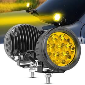 A200721a Acec Shop Amber Led Pod Lights 2pcs 42w 3.5 Inch Round Fog Spot Beam