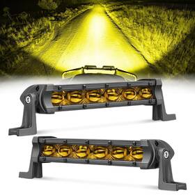 Acec-230707 Acec Shop 6 Inch Led Light Bar Amber 2pcs 60w Ultra Slim Single Row Bars Spot Bea