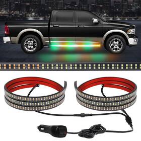 Ai-106 Ainbin 2 In 1 70 Inch Amber Green Emergency Lights Strip 864 Led Running Board Strob