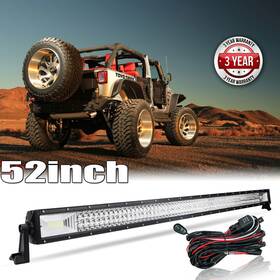 4528 Aiwargod 52 Inch Led Light Bar Flood Spot Combo Roof Driving Truck Boat Suv With Wiring 50