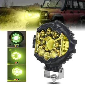 Eg-qplw2808001 Aiwargod 8pcs 7inch 80w Led Work Light Ip67 H/l Beam Spot Yellow Fog Lamp Offroad Driving