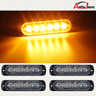 Aj-us-4-clb0206-y-a Autojare Led Side Light Marker Car Truck Flash Emergency Amber