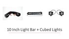 Alo-s1-10-p7e7j-alo-2-p4t Aurora Inch Led Light Bar Plus Cubed Lights Bundle By