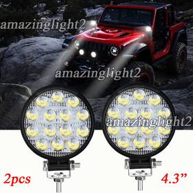 Amazinglight 20/22/24/30/32/40/42/50/52/54 Pair Fit Jeep Cherokee Xj Front Upper Roof 4.3 Inch Led Work Lights Pods Offroad Kit