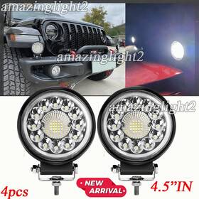 R332j06 Amazinglight 2x 4.5inch 90w Round Off Road Led Work Lights Fit Jeep Bumper Atv Truck Boat 4wd