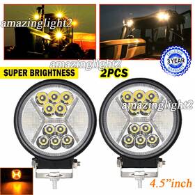 R4drlbs206 Amazinglight 4.5 Inch Led Work Lights White Amber Strobe Fog Offroad Fit Jeep Atv Suv Truck Boat