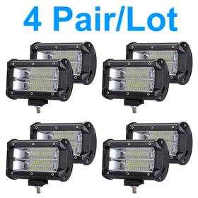 Hjd-33 Aucd 4 Pair Aluminum 5 Inch Led Work Light Bar Flood Spot Offroad Driving Suv Truck Lamps