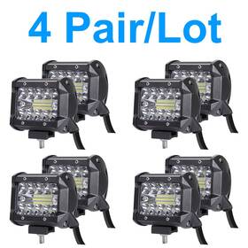 Hjd22 Aucd 4 Pair Aluminum Inch Led Work Light Bar Flood Spot Camping Driving Truck Worklamps