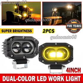 C14dyw Auto08 Spot 4inch Led Work Lights White Yellow Fog Offroad Fit Jeep Atv Suv Truck Boat