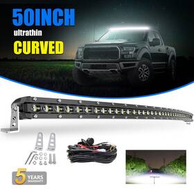 8010101303 Autolightclub For 04-14 Ford F150 F250 Pickup 4wd Windshield Roof 50 Inch Curved Led Work Light Bar