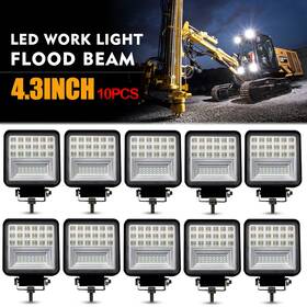 Wl-042s-ufa Autolightclub 2x5-4wd 10pcs Led Work Light Flood Beam For Truck Off Road Tractor 4x4 Excavator 4inch