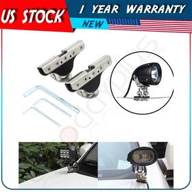 Un16080301s Autoparts Union 2pcs A Pillar Hood Led Light Bar Mount Bracket Clamp Holder For Offroad Us Stock