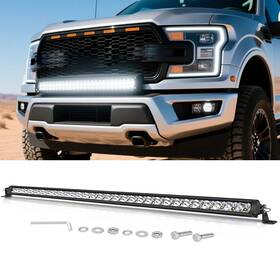 Aus-1223-0101-bsr30-2025 Autopartstore 21 For 2015-24 Ford F-150 Behind Grille 30 Inch Single Row Led Light Bar Driving Combo