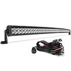 Autosaver88-500w Led Light Bar Inch Curved Auto Work With Wiring Harness