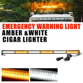Jsbsl036wy Autoshop23 36 Inch Amber/white Rectangle Led Warning Emergency Strobe Light Bar Traffic Advisor