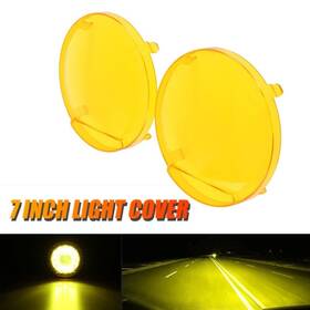 1892323 Auxbeam #1892323 7 Inch Round Led Work Light Atv Utv Yellow Driving Fog Protective Covers