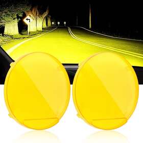 2020220156 Auxbeam #2020220156 Pair 7 Inch Amber Led Driving Fog Lamp Work Light Bar Shield Cover