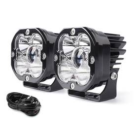 30000ln Auxbeam 2x 3 Inch Led Work Light Ditch Driving Fog Pods White Amber Combo Dual Color