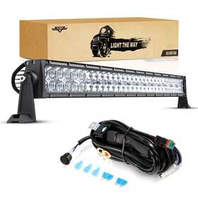 Auxbeam 5d 32 Inch Led Light Bar Driving Lamp For Jeep Wrangler Jk Tj Lj Offroad
