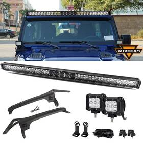 5d-pro Auxbeam 52 Inch Led Work Light Bar 4 Pods Mount Bracket Kit For Jeep Wrangler Jl