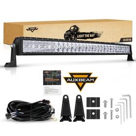 65698 Auxbeam For Dodge Ram 1500 2009-2018 Hidden Bumper 42ftft Curved Led Work Light Bar Wiring