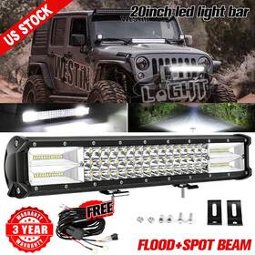 Autoam5865 Auxbeam 20 Inch 500w Led Work Light Bar Spot Flood Offroad 4wd Truck Suv Atv 22