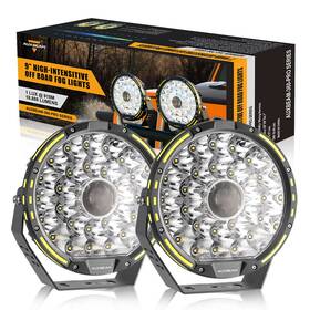 Autoam7081 Auxbeam 2x 9ftft Inch 37776lm Led Pods Light Bar Truck Offroad 4wd Suv Driving Fog