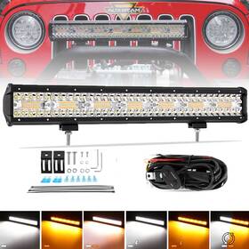 Boc1640zl Auxbeam 20 Inch Led Light Bar Amber White Spot Flood Combo For Ute Truck Suv Atv Jeep