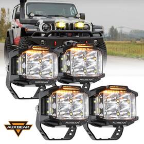 Cra65132 Auxbeam 4 Inch Side Shooter Led Cube Pods Offroad Driving Drl For Toyota 4runner