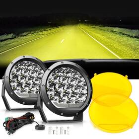 Ken0213 Auxbeam 7 Inch Led Lights Pods Bar Offroad Drl Driving Lamps Suv Truck With Covers