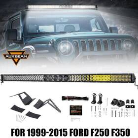 Kene2403099 Auxbeam 52 Inch 320w 5d-pro Led Light Bar And Mount Brackets For 99-15 Ford F250 F350
