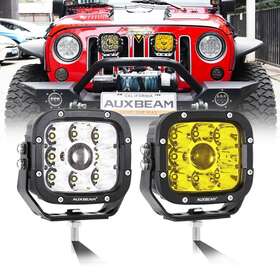Nc10-51216 Auxbeam 5 Inch 110w Led Work Light Bar Driving Fog Lamp Spot Pods Drl Amber Cover