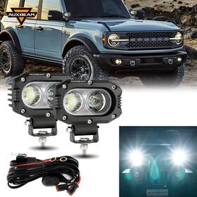 Nick1436-0113 Auxbeam 4 Inch Led Work Light Offroad Flood Pods Cube Lamp For Ford Bronco 2021