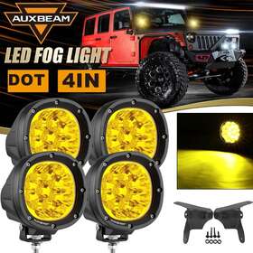 Nick2342-671-ty Auxbeam 4 Inch Amber Led Fog Light Pods Mount Bracket For Jeep Wrangler Jl 2018