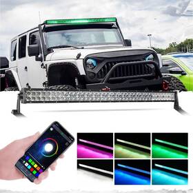 Qp008567 Auxbeam 42 Inch V-pro Series Straight Rgbw Color Changing Off Road Led Light Bar