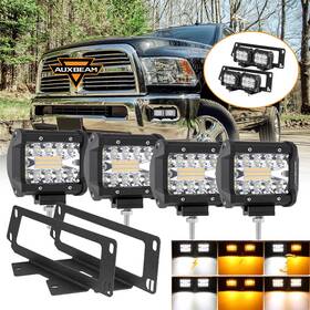 Sup-089-zxq Auxbeam For 2010-2017 Dodge Ram 2500 3500 Strobe Led Fog Light Pods Mounting Bracket